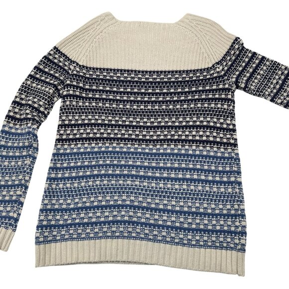 BDG Women's Blue Striped Knit Sweater Medium Cotton Blend Crewneck - Picture 5 of 5